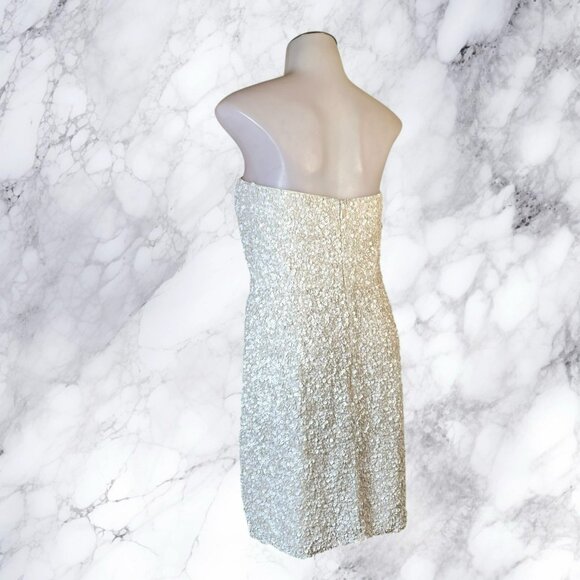 Parker Embellished Sequin Mini Dress in Ivory - Picture 5 of 11